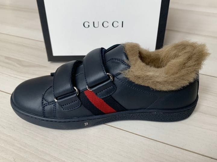 GUCCI エース　スニーカー　ファー付　チルドレンズ