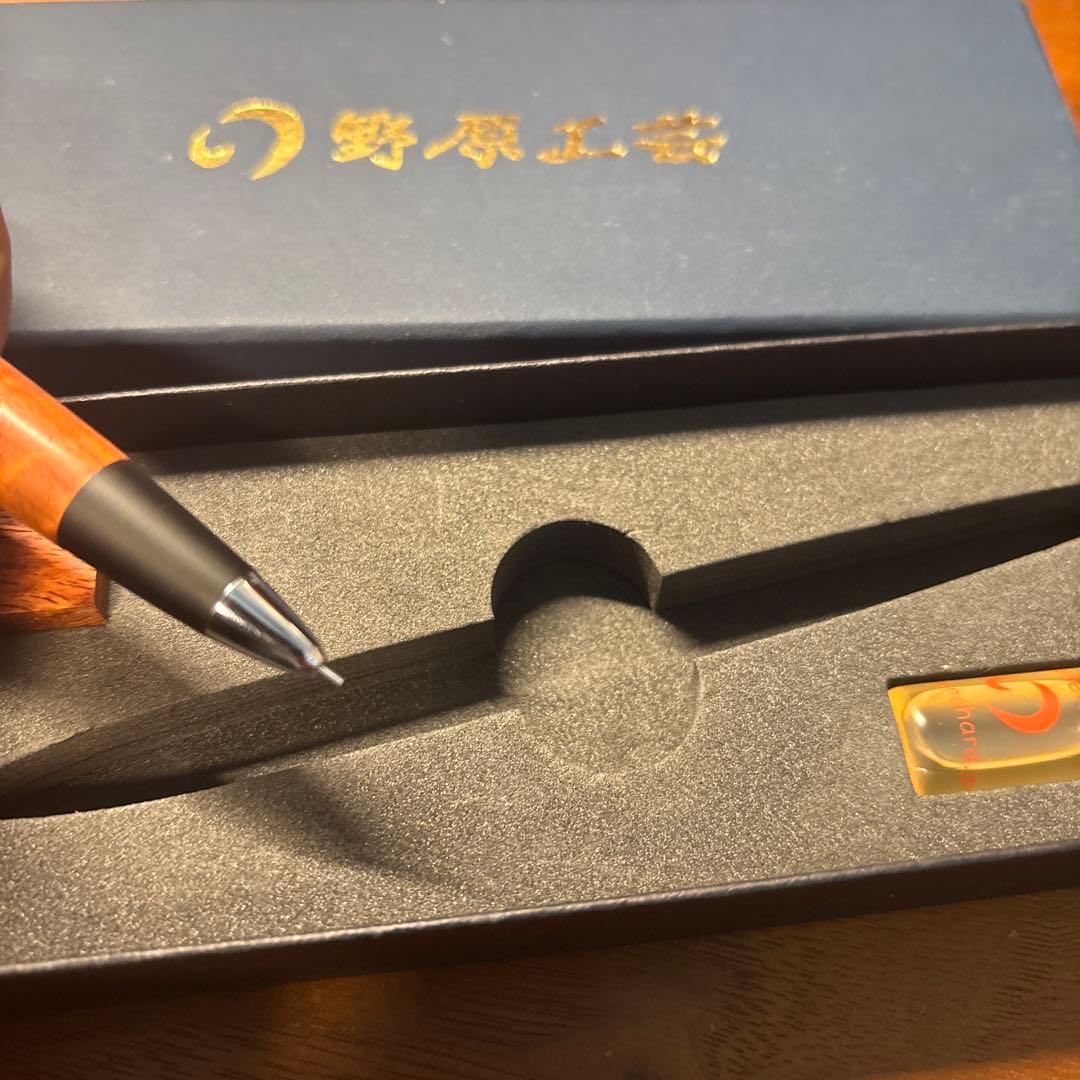 野原工芸新型 シャープペン 花梨虎杢