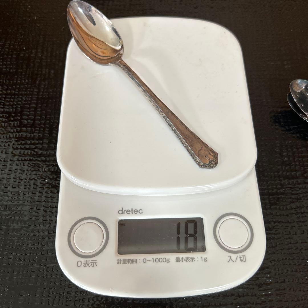 新品◆①尚美堂　純銀製スプーン 6本セット　昭和レトロ