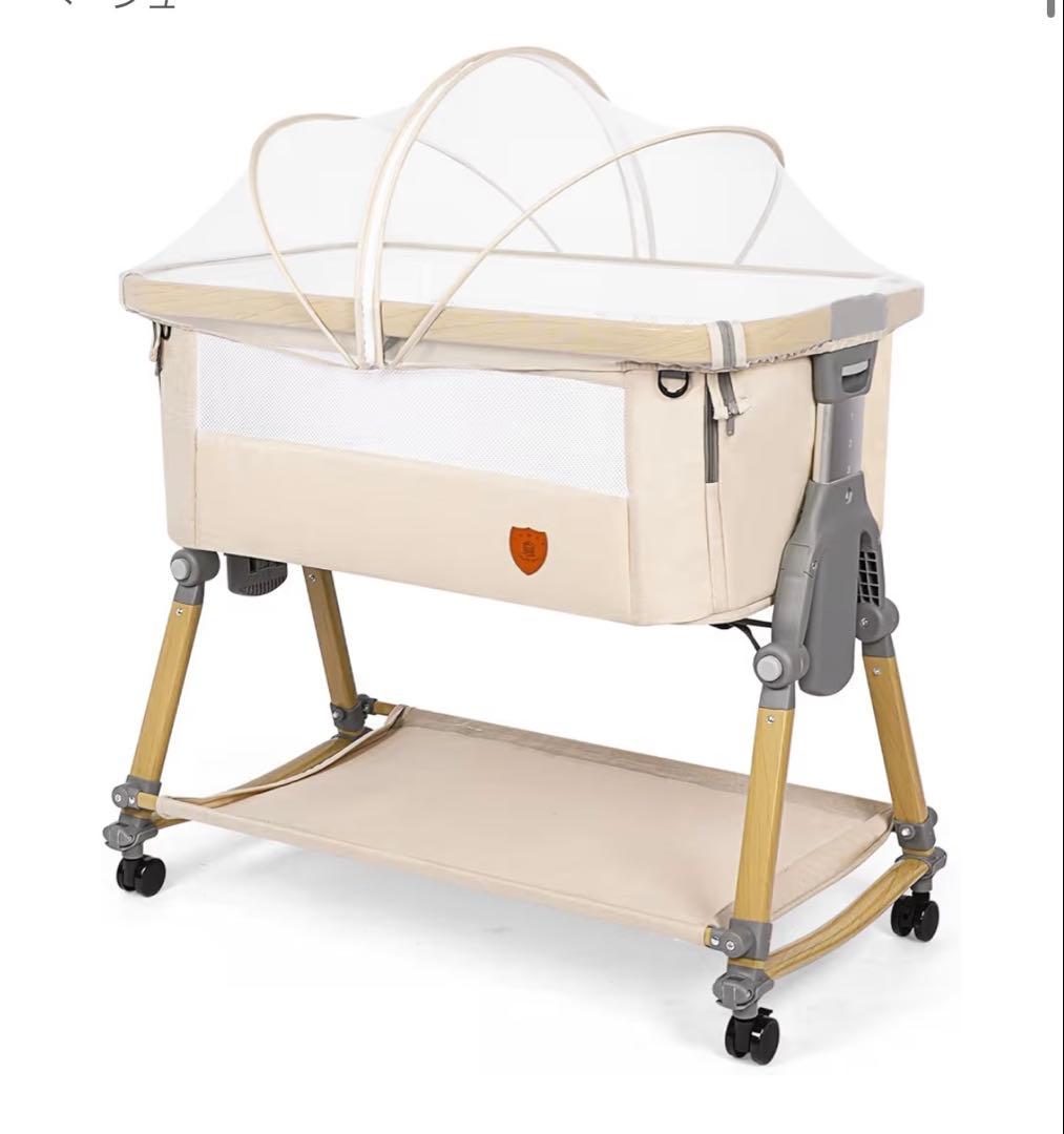 SINDurumer 3IN ベビーベッド キャスター付き