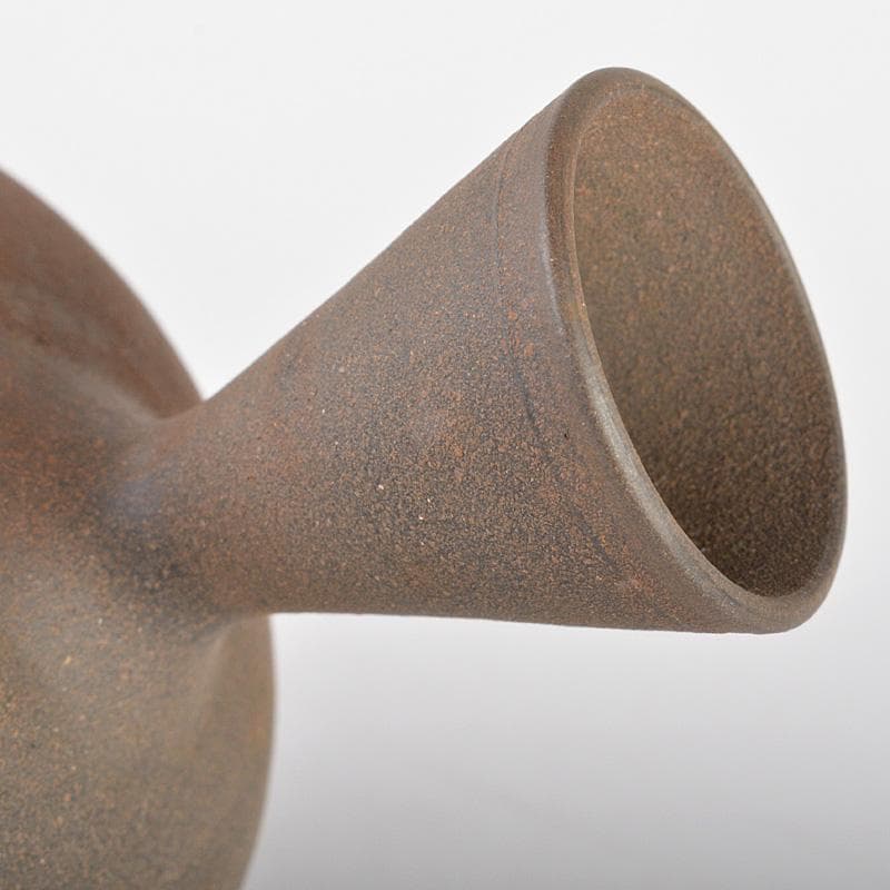 田螺　常滑焼　小西洋平作　窯変　横手急須　茶壷　共箱　D　R5466