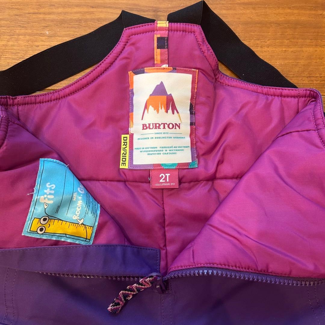美品 バートン ウェア 上下セット 2T ジャケット ビブパンツ BURTON