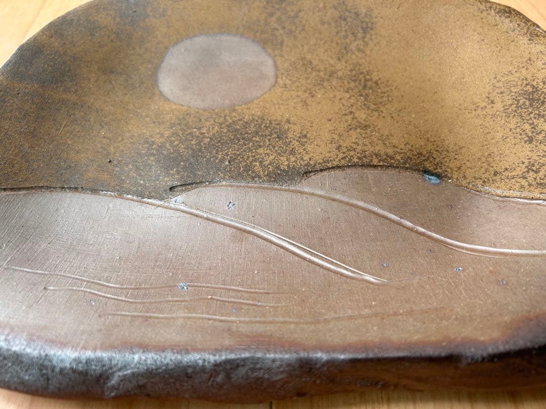 備前　吉本 正 四方皿（飾り皿）