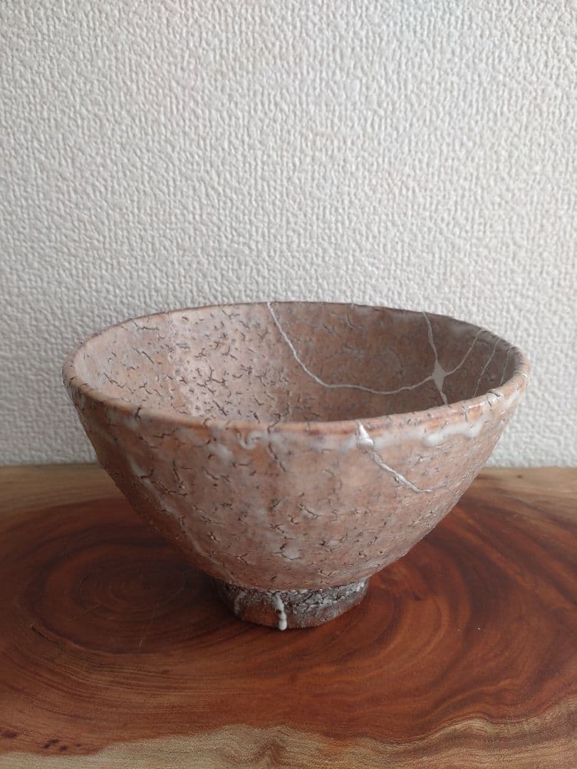 【最上位】萩焼の名工　波多野善蔵　指月窯　未使用　銀継　井戸茶碗