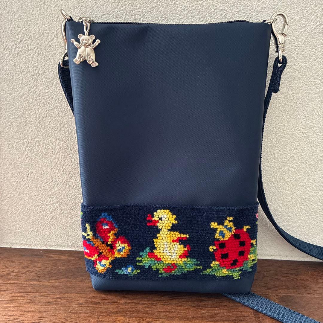 フェイラー　ネイビー　ハイジ　スマホショルダー　学校フェイラー　送迎バッグ