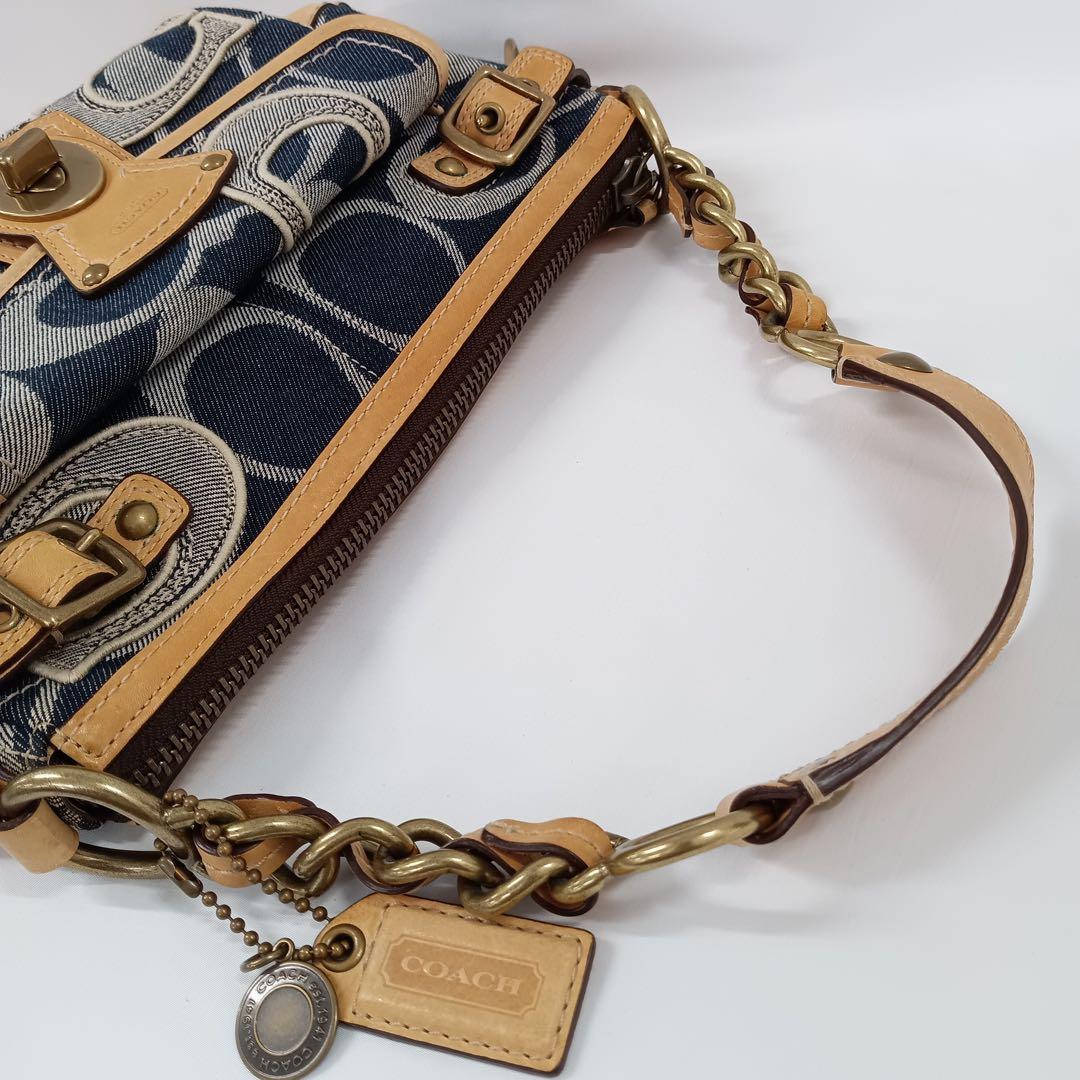 COACH コーチ　レガシー ターンロック デニム ワンショルダーバッグ