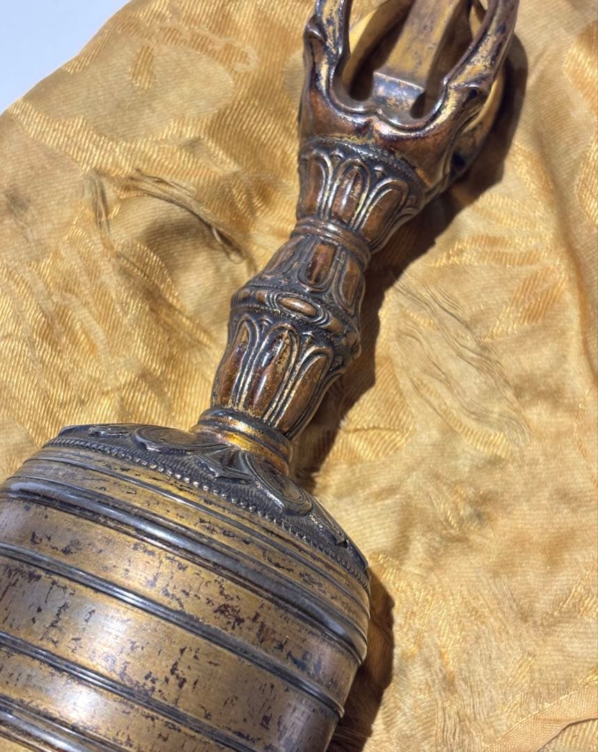 鎌倉時代箱書「金銅五鈷鈴 金剛鈴」1点|密教法具 仏具 真言宗 高野山 弘法大師