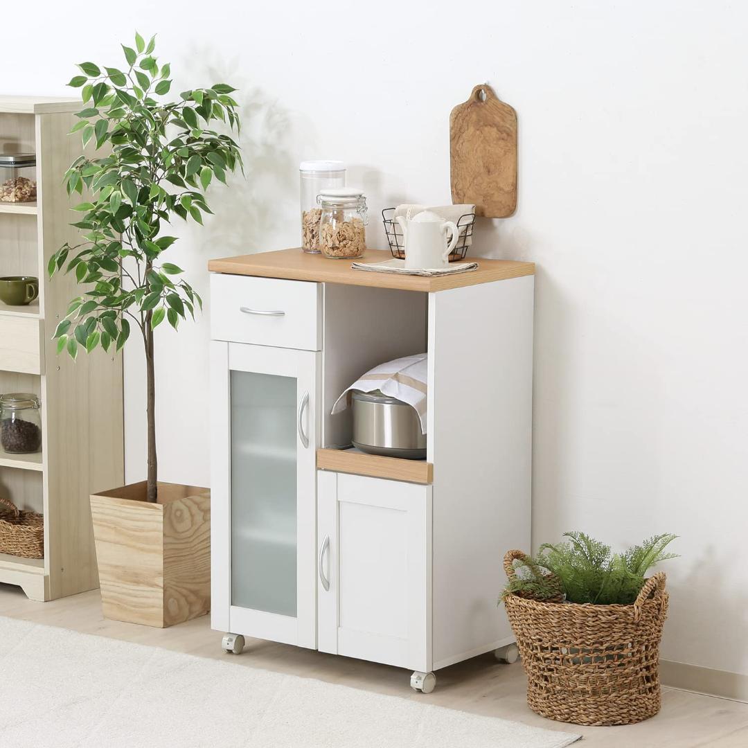 キッチンカウンター　収納　キャスター付き　引き出し収納