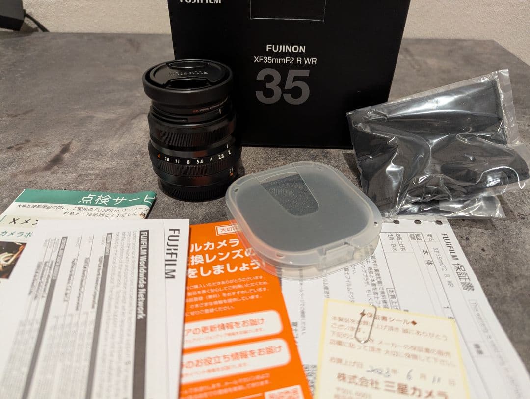 FUJINON XF35mmF2 R WR レンズ(フィルター付き)