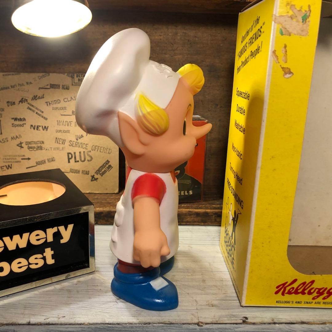 1974年　ケロッグ　ソフビ　箱入り Kellogg's Snap 腕下げ　レア