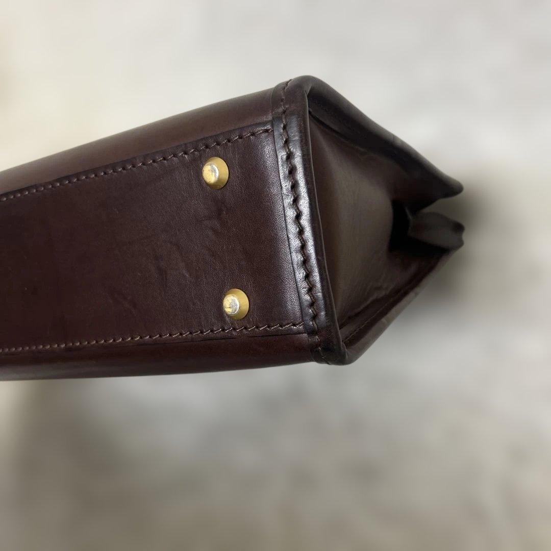 【美品】大峡製鞄　ビジネスバッグ　ブリーフケース　A4収納可能　ブラウン