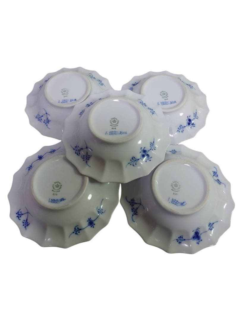 ロイヤルコペンハーゲン ブルーフルーテッド シェルディッシュ5枚セット