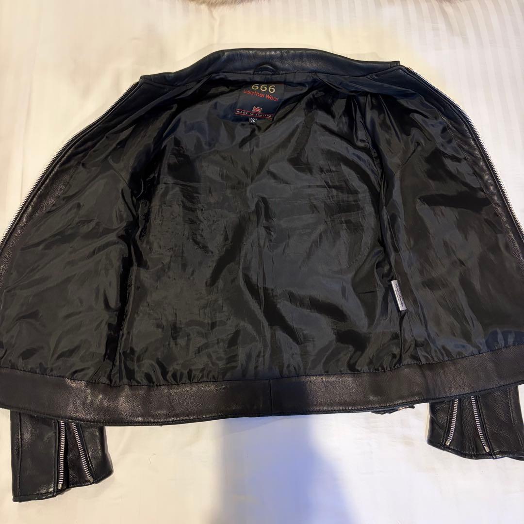 666 S 32 シングル ライダース ジャケット レザー 英国製 ブラック 黒