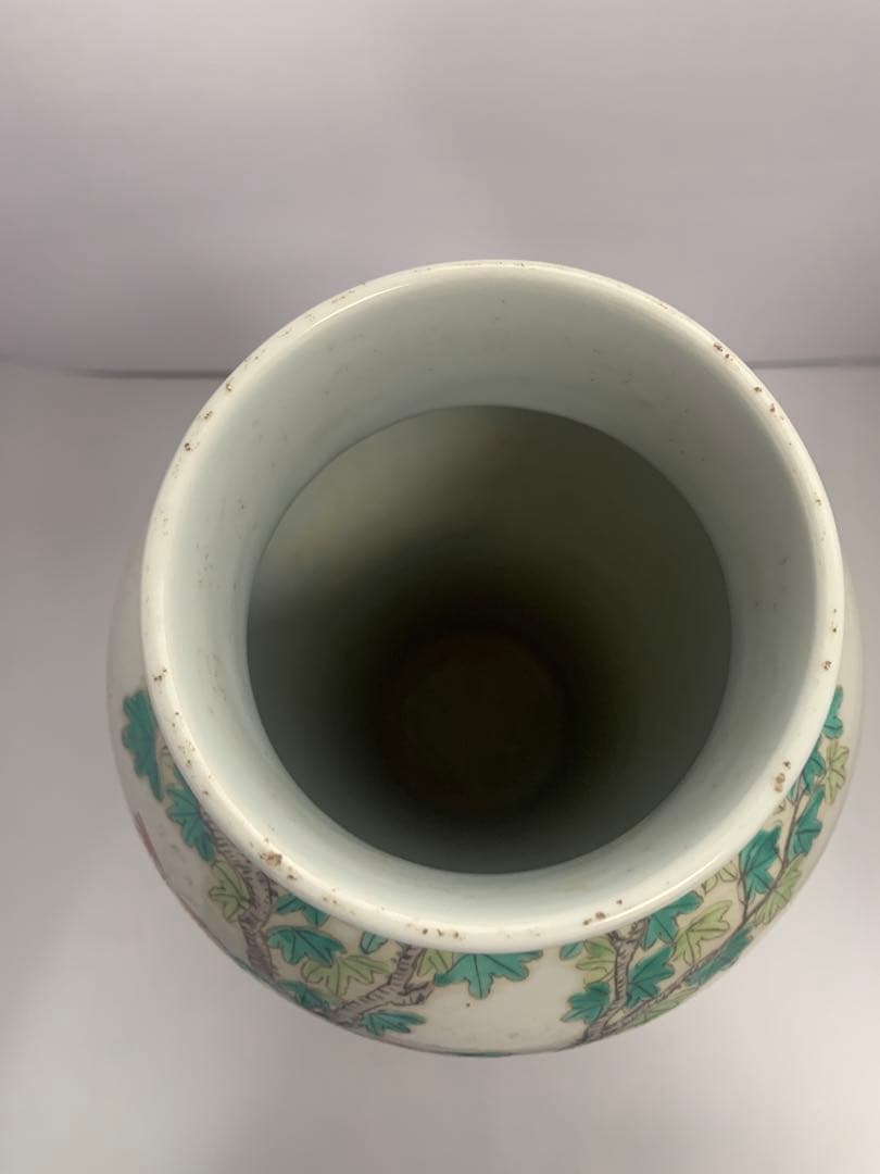 中国美術　清時代　五彩人物大壺　送料込み