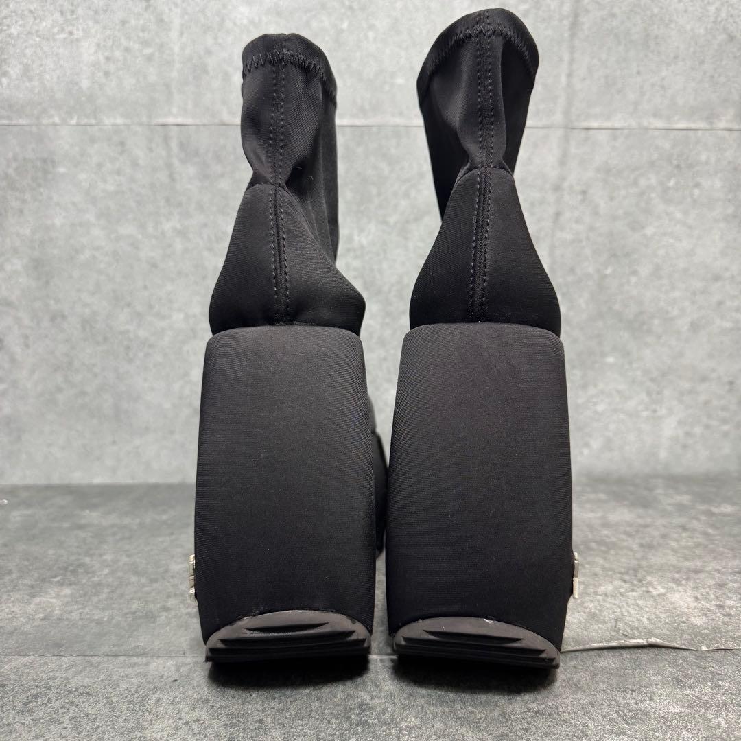 靴 YELLO TOKYO BLACK PLATFORM SHORT BOOTS M