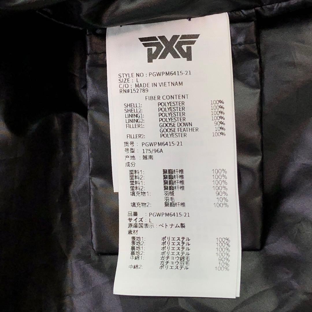 美品⭐PXG グースダウンベスト ゴルフウェア Lサイズ フード着脱可 ブラック