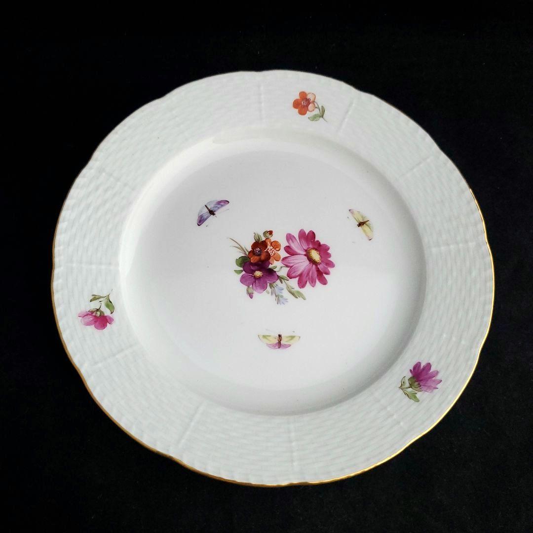 1837年 KPM(独) 手描き絵皿 19cm 2枚組