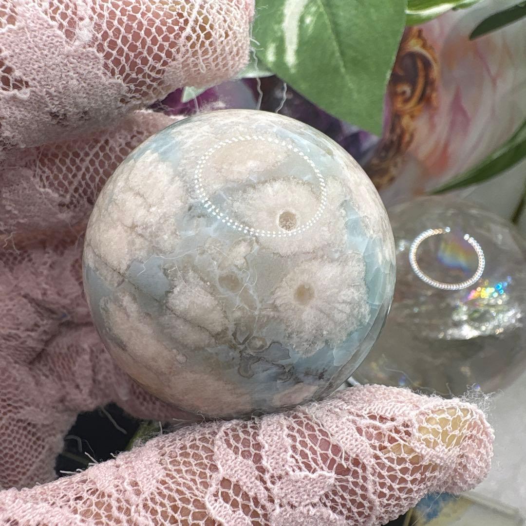 asuka様高品質 グリーン桜瑪瑙パームNo.1883