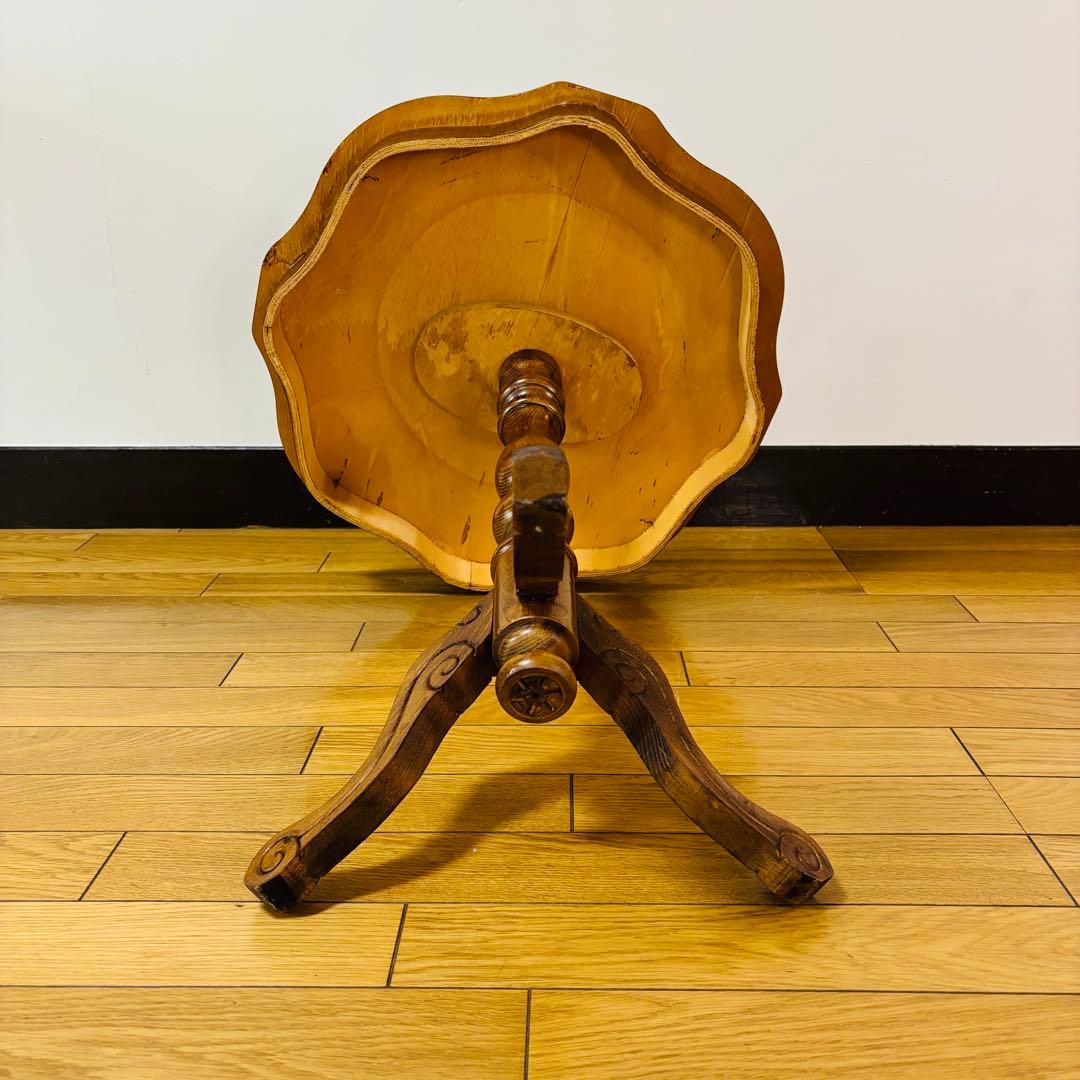 【イタリア家具】象嵌 猫脚 サイドテーブル コーヒーテーブル