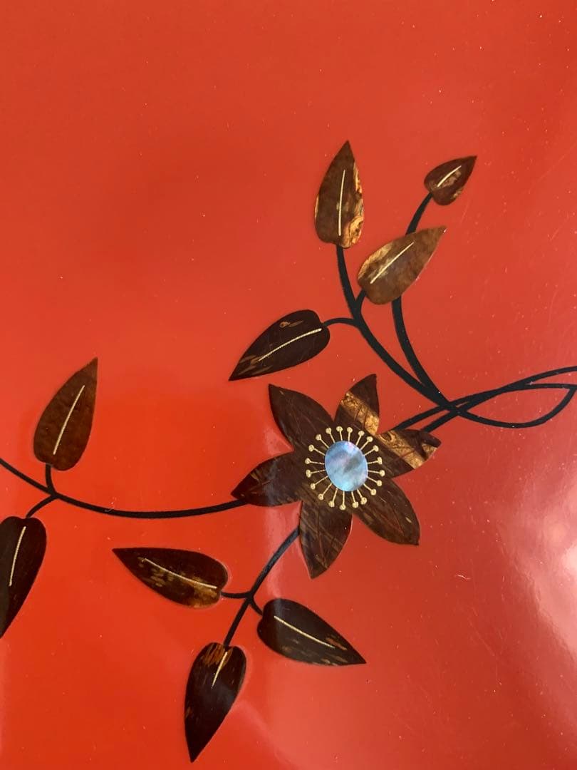 桜皮細工　茶道具　茶櫃　角形　茶托　菓子皿　お盆　皿　器　伝統工芸　漆器　螺鈿