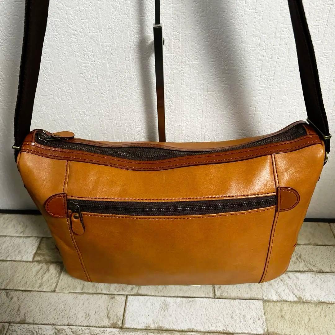 豊岡鞄　ショルダーバッグ メンズ 本革 斜めがけ SADDLE 16452