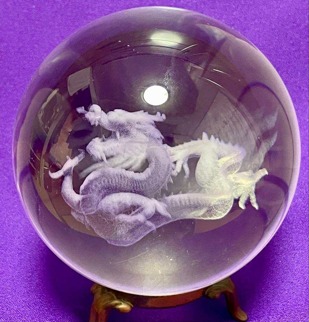 大玉10cm 水晶玉4個セット 鳳凰・龍・亀・虎