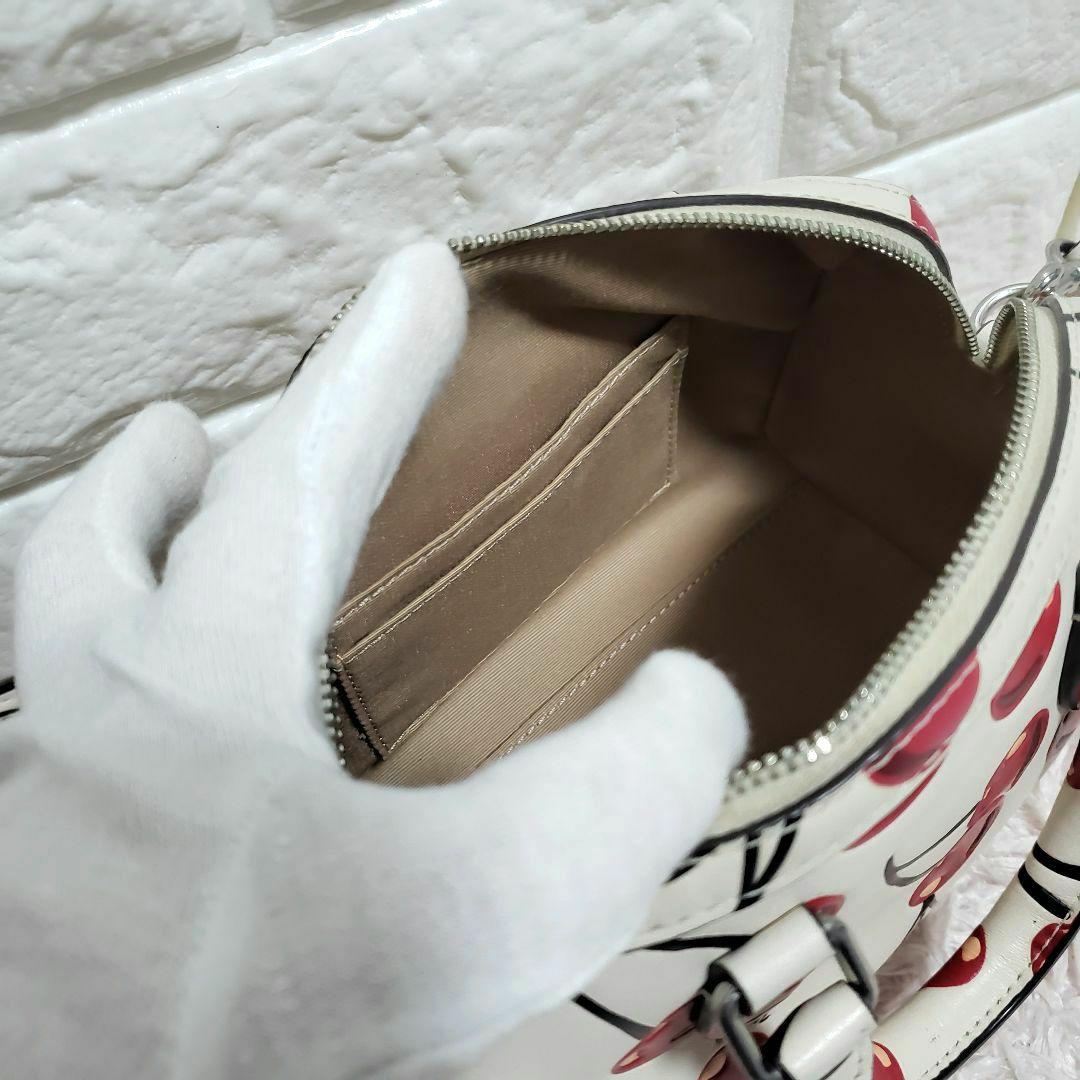 美品 COACH コーチ ミニ ローアン ボストンショルダー2way チェリー