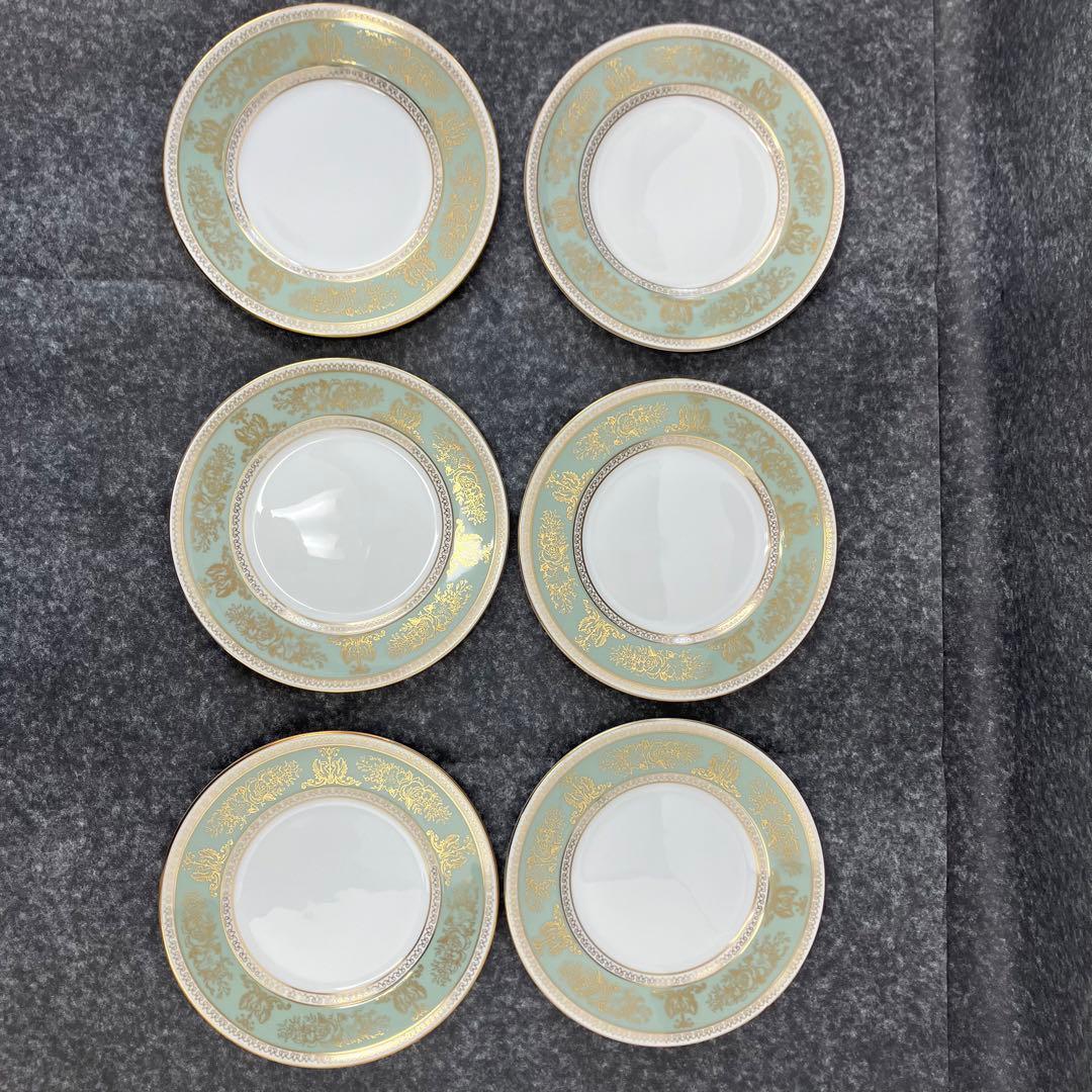 大人気☆ウェッジウッド☆コロンビア☆セージグリーン☆ティーセット☆金彩☆グリーン