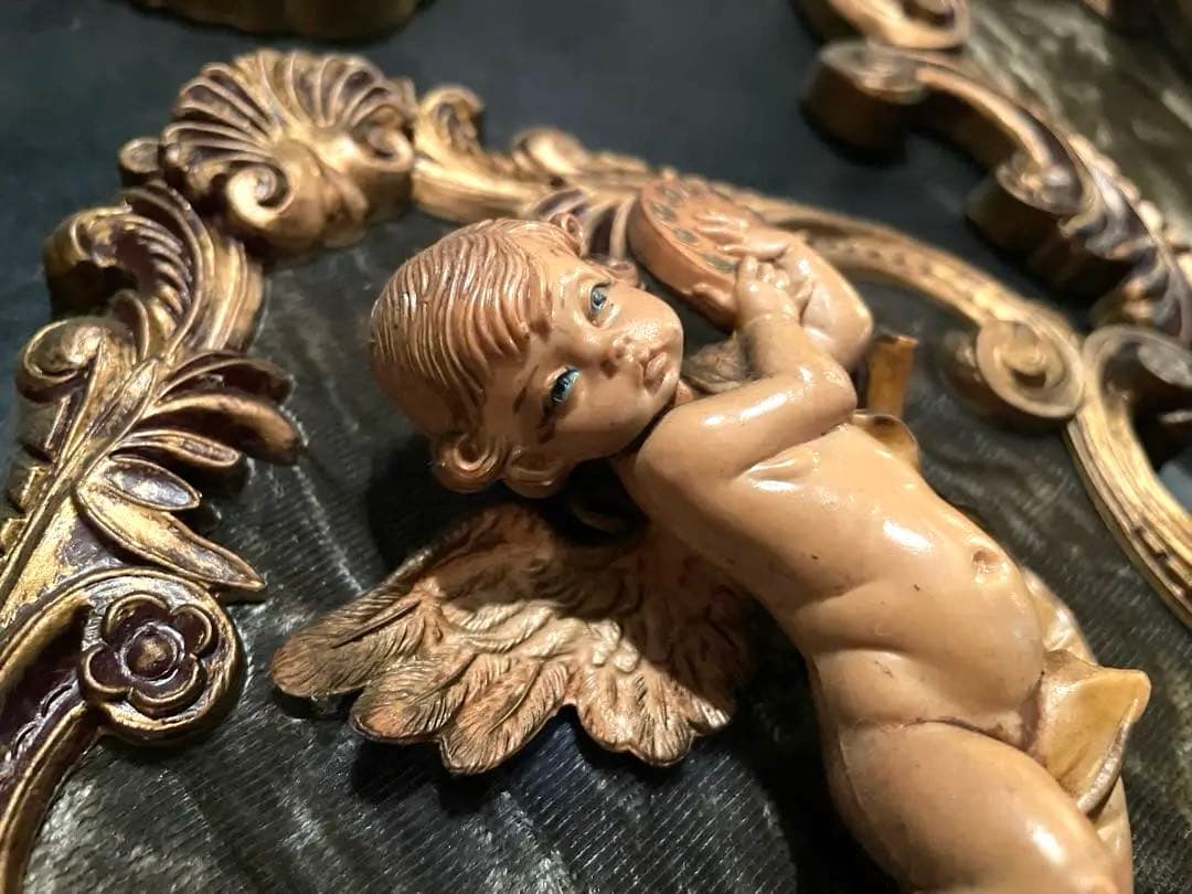 11枚セット　天使のフレーム　イタリア　ディポセ　3D立体的天使　ヴィンテージ
