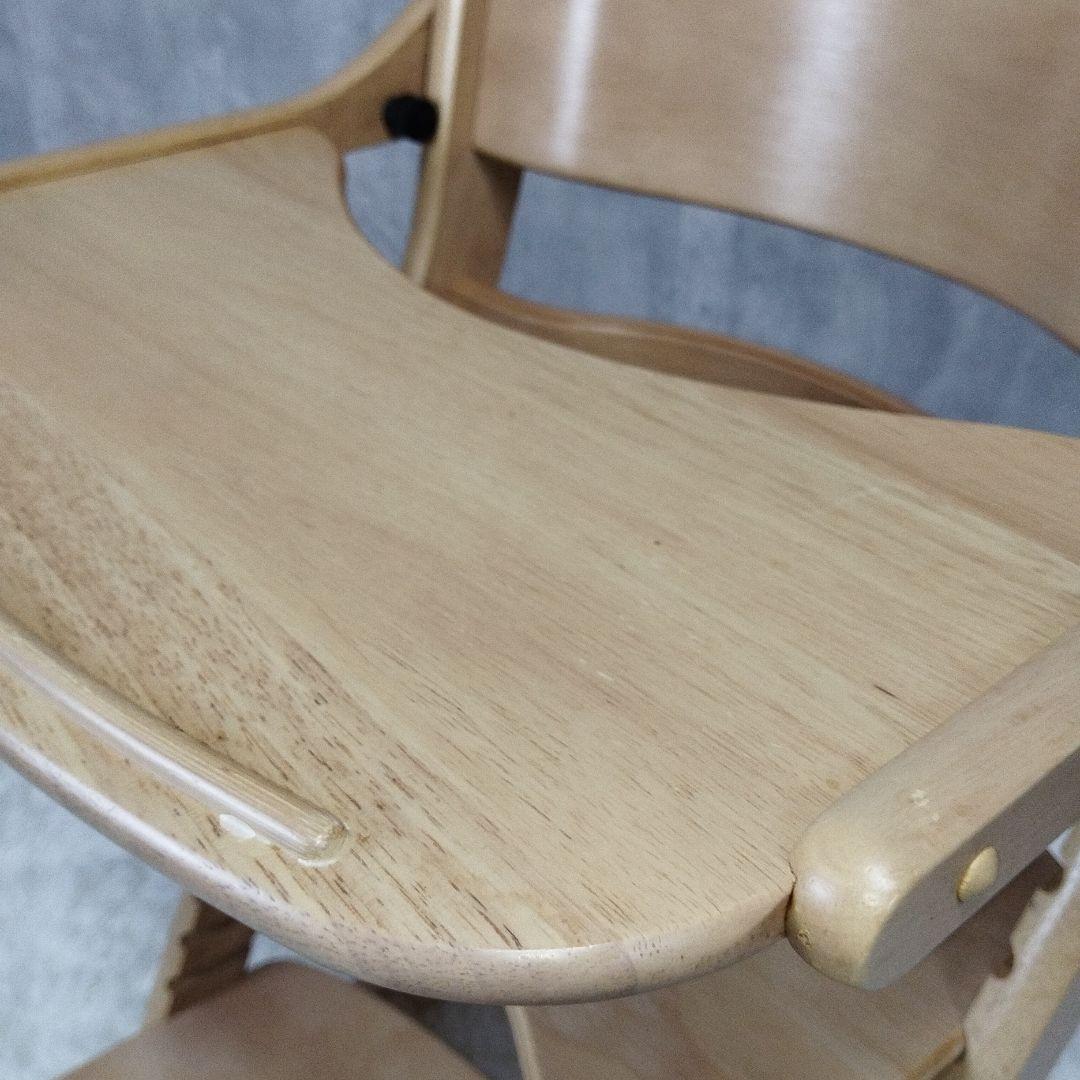 【美品】大和屋　すくすくチェアプラス　テーブル&ガード付き　ナチュラル