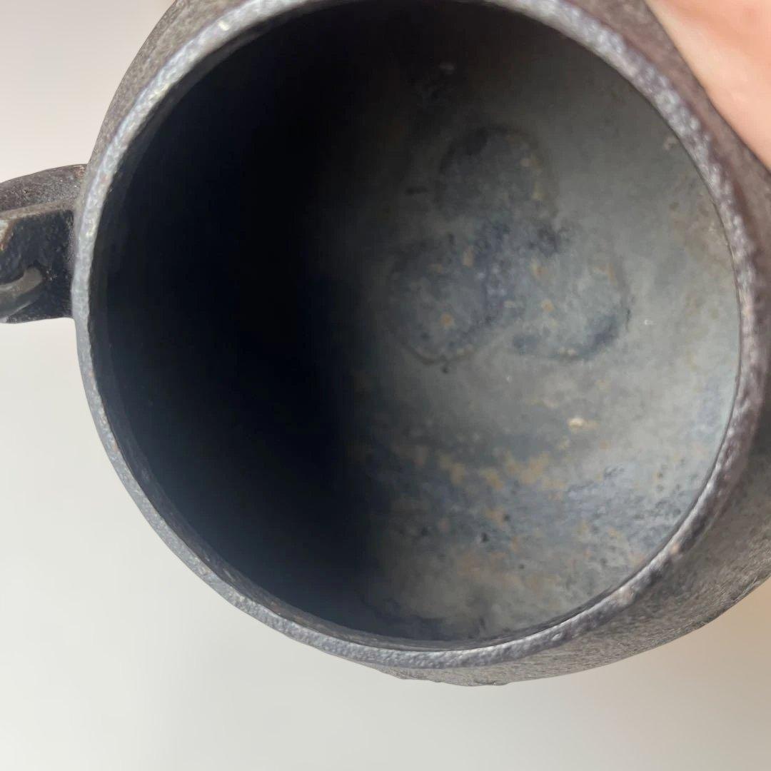 三越製　鉄瓶　近江八景図