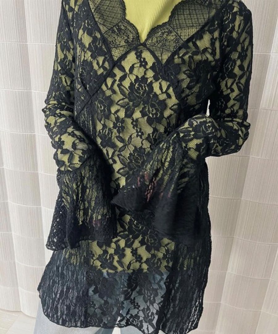 トップス Ameri COMBINATION LACE TOP