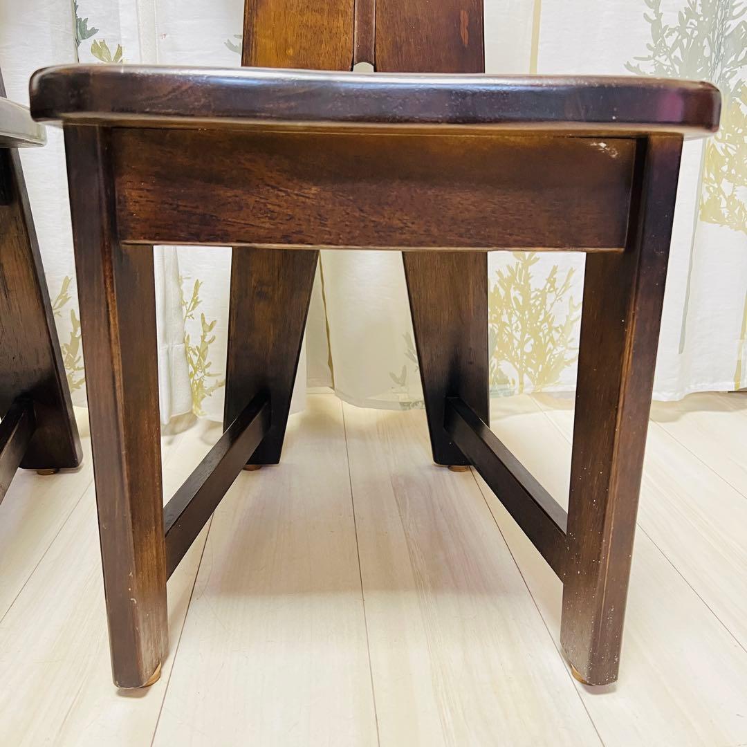【廃盤品】カリモク RUSTIC 2脚セット ダイニングチェア②