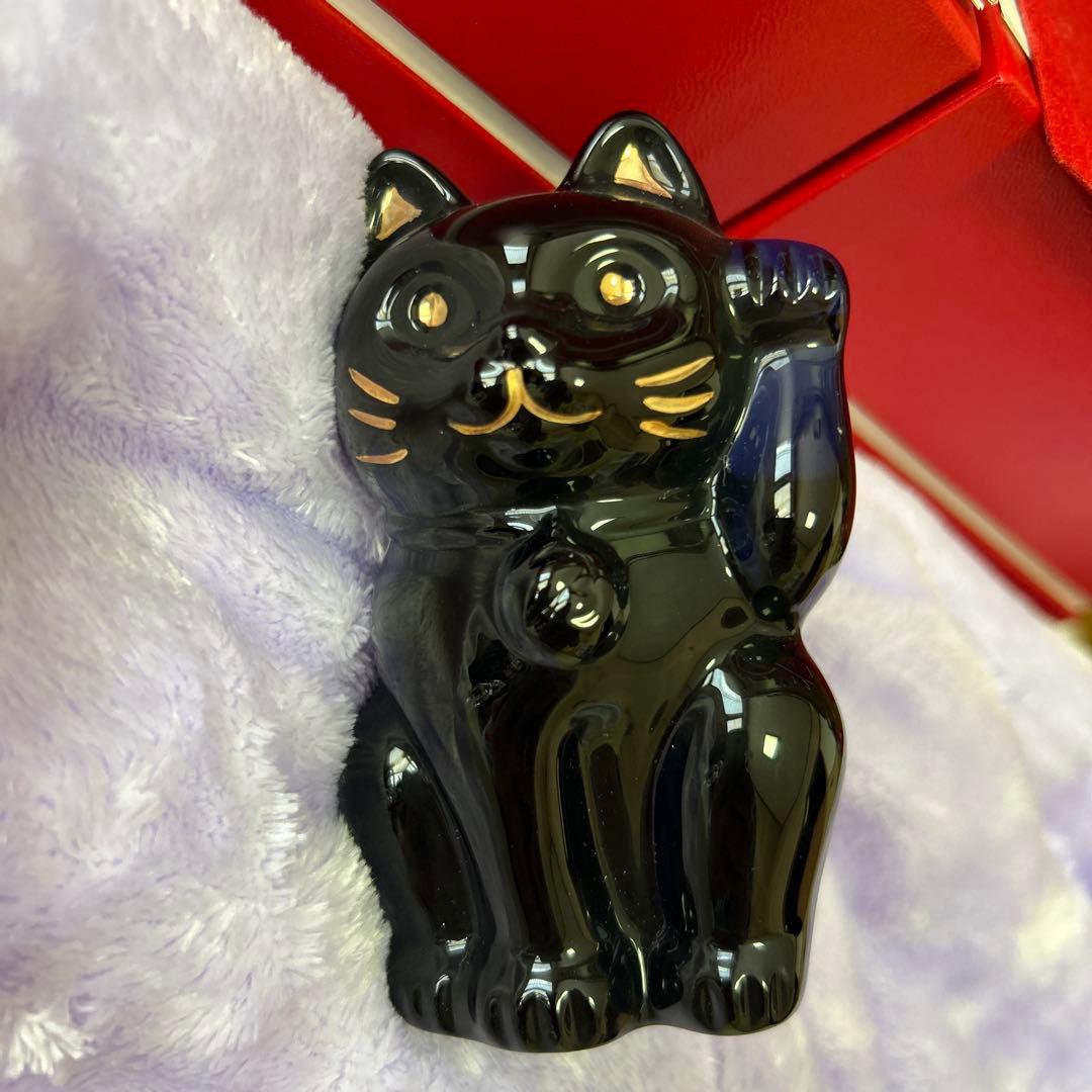 Baccarat バカラ　招き猫　クリア　ミッドナイト