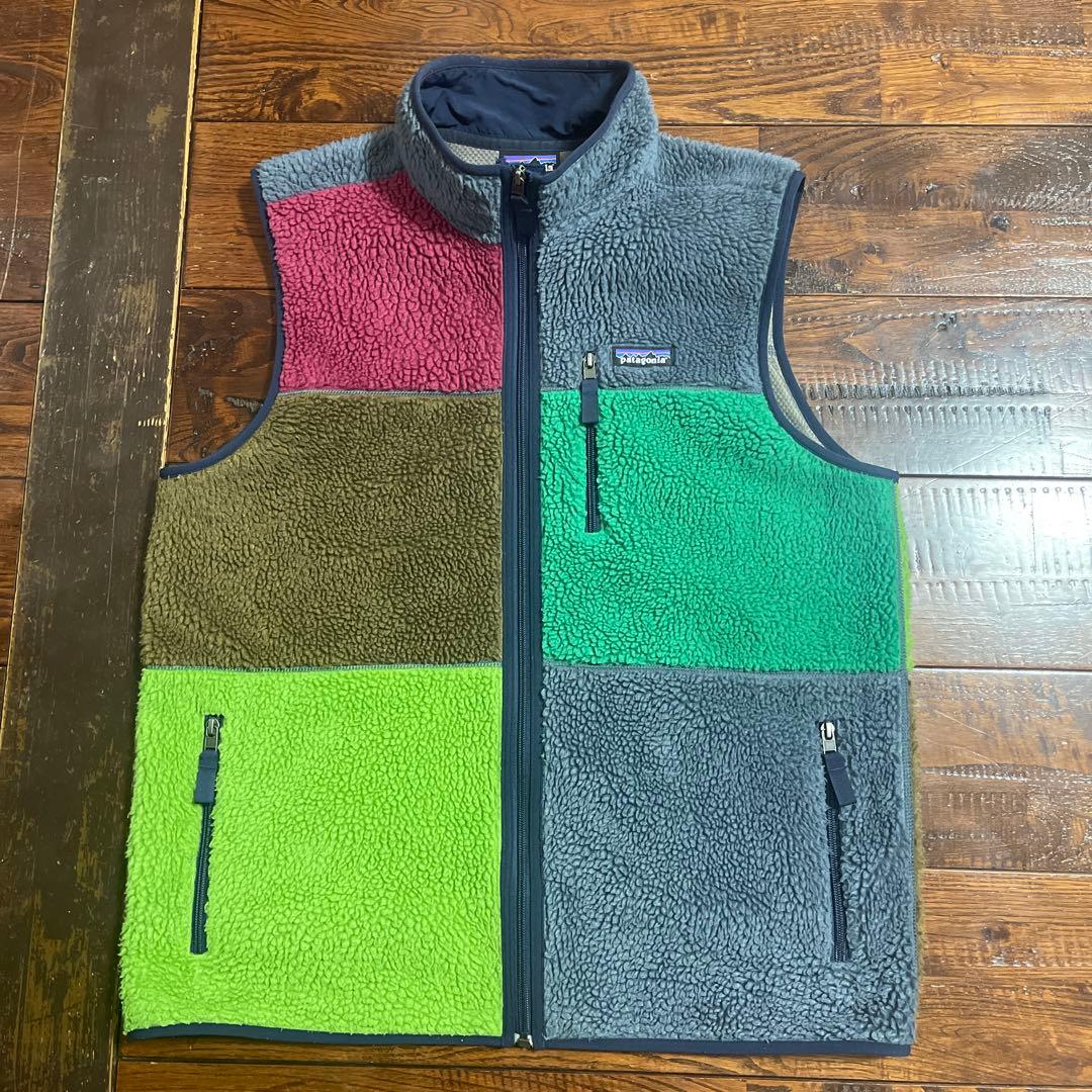 美品 レア Lサイズはかなり貴重 パタゴニア レトロx ベスト パッチワーク
