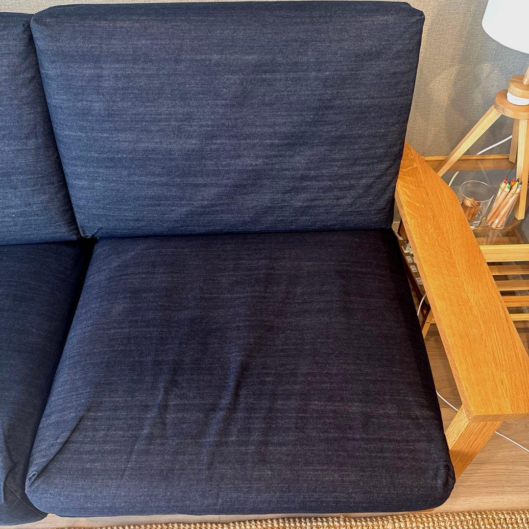 無印良品　ソファ本体木製フレーム　 ウレタンポケットコイル２．５シーター