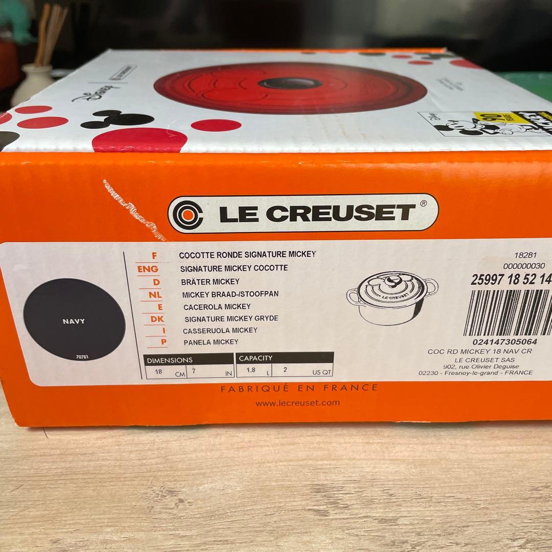 LE CREUSET ココットロンド　18センチ ミッキーマウス　90周年記念