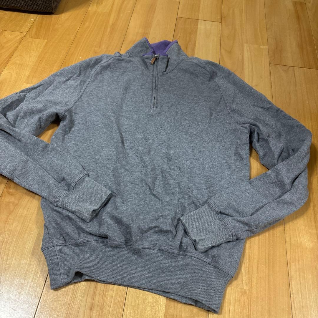 【ブルネロクチネリ】スウェット　グレー　クオータージップ　サイズ48 メンズ