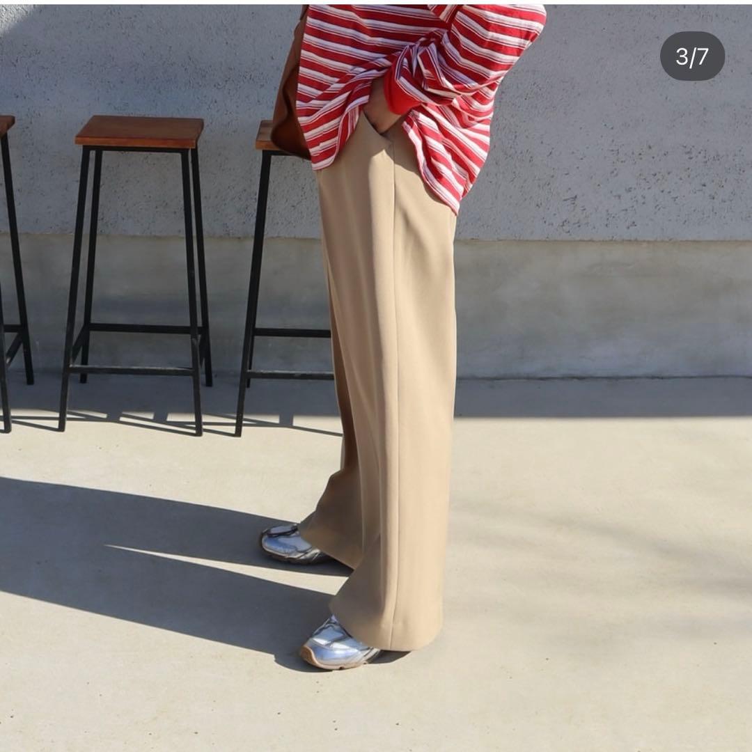 epa エパ　ツイルワイドパンツ ベージュ