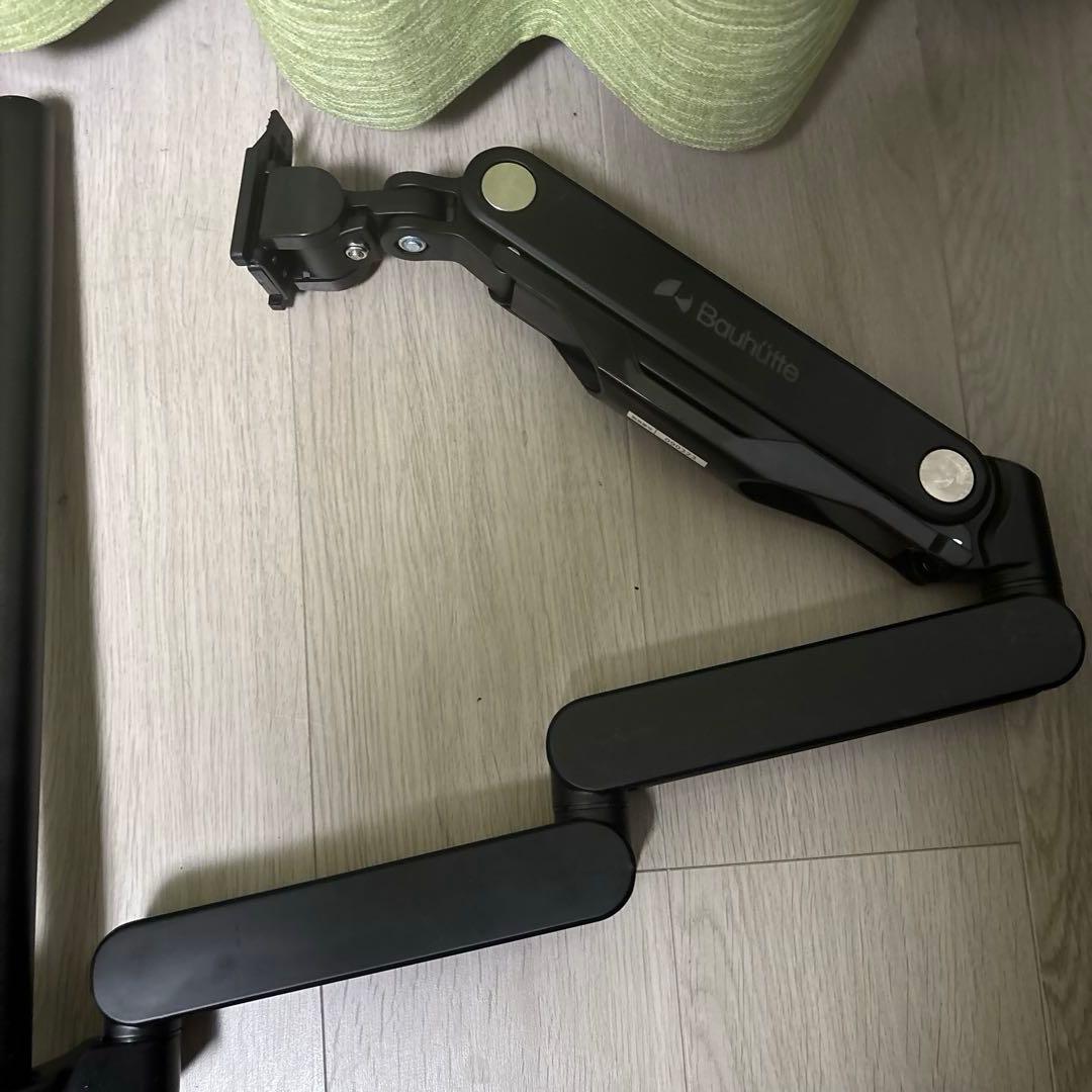 BAUHUTTE ロングモニターアーム BMA‐2GS‐BK デュアルモニター