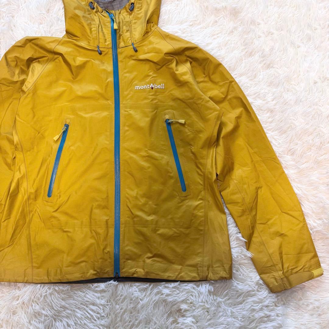 ✨美品✨ mont-bell ストームクルーザージャケット L 黄 フード付き