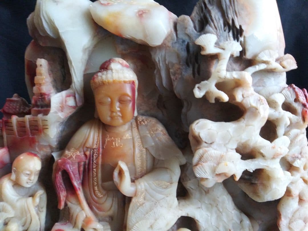 寿山石　置物　中国工芸品　NO.583