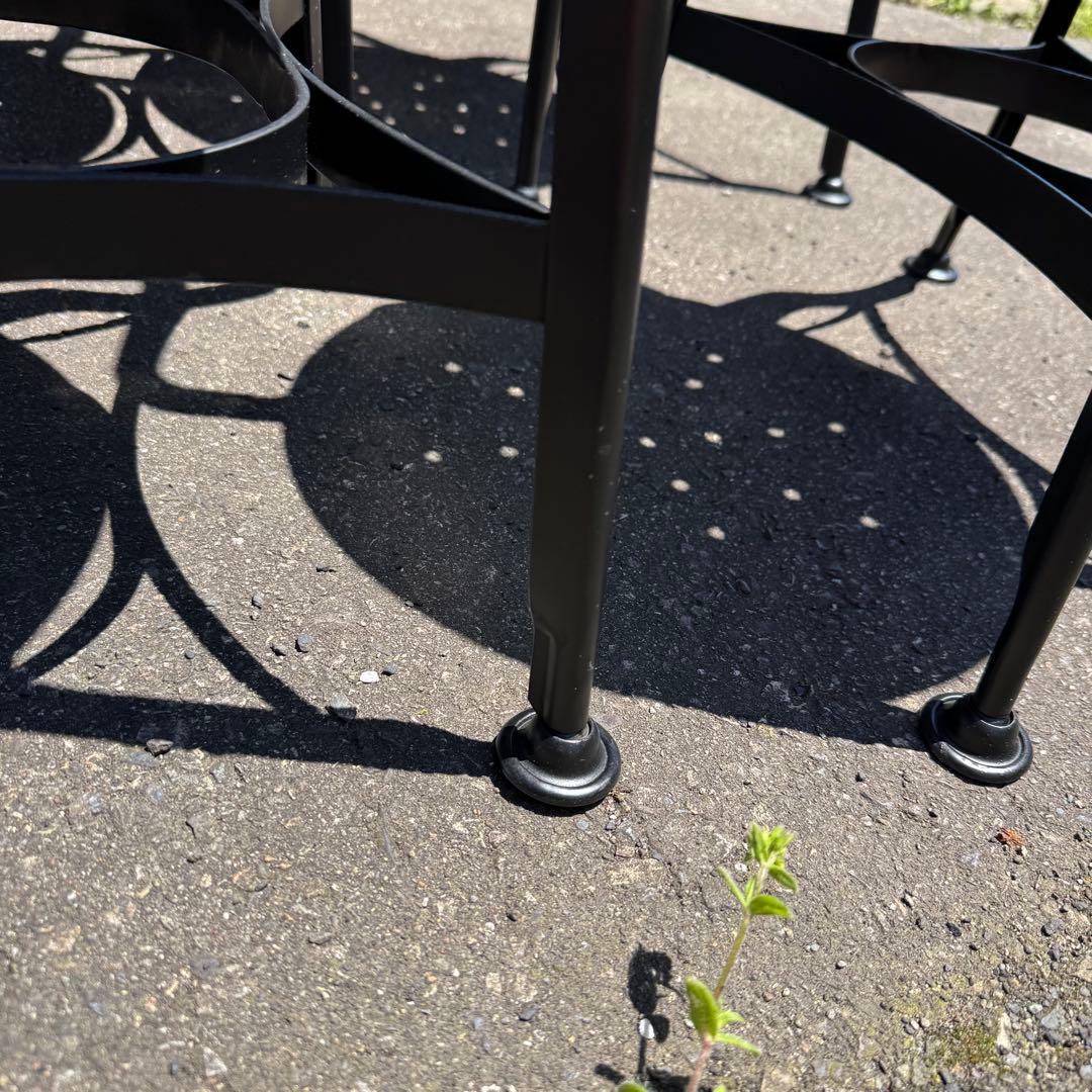 【新潟県魚沼市直接引き取り限定】ノーザンオハイオ　ガーデンチェア　ブラック 6脚