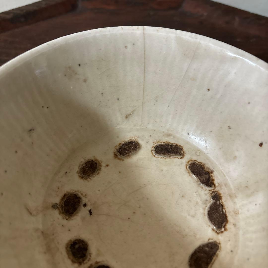 李朝大振り茶碗　鉢　白磁　韓国骨董品.アンティーク.古民芸.立原正秋