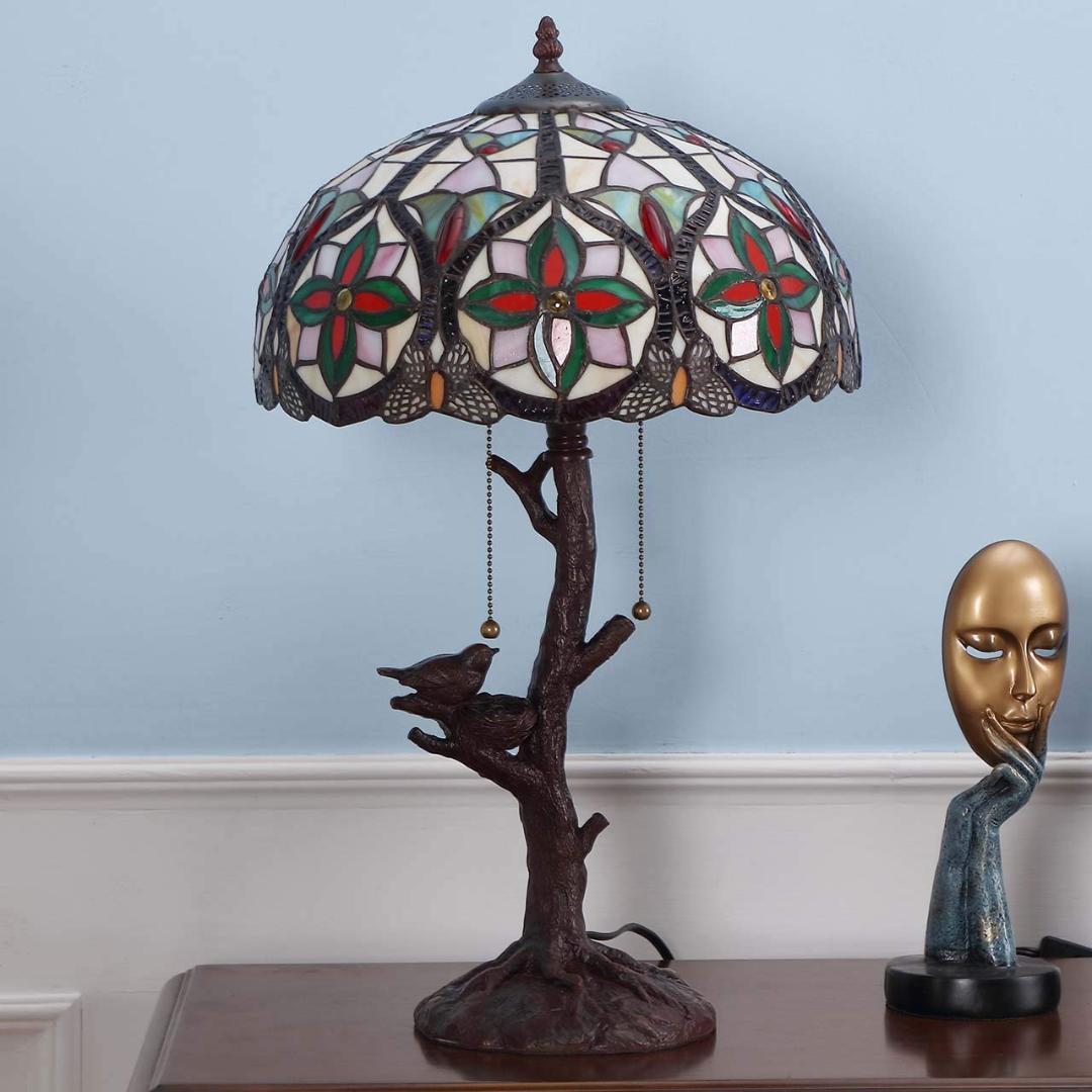 ステンドグラスの光がお部屋を灯す ナイトランプ 卓上照明