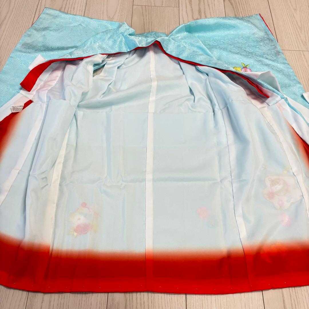 七五三 子供着物　襦袢セット　3歳　美品　水色