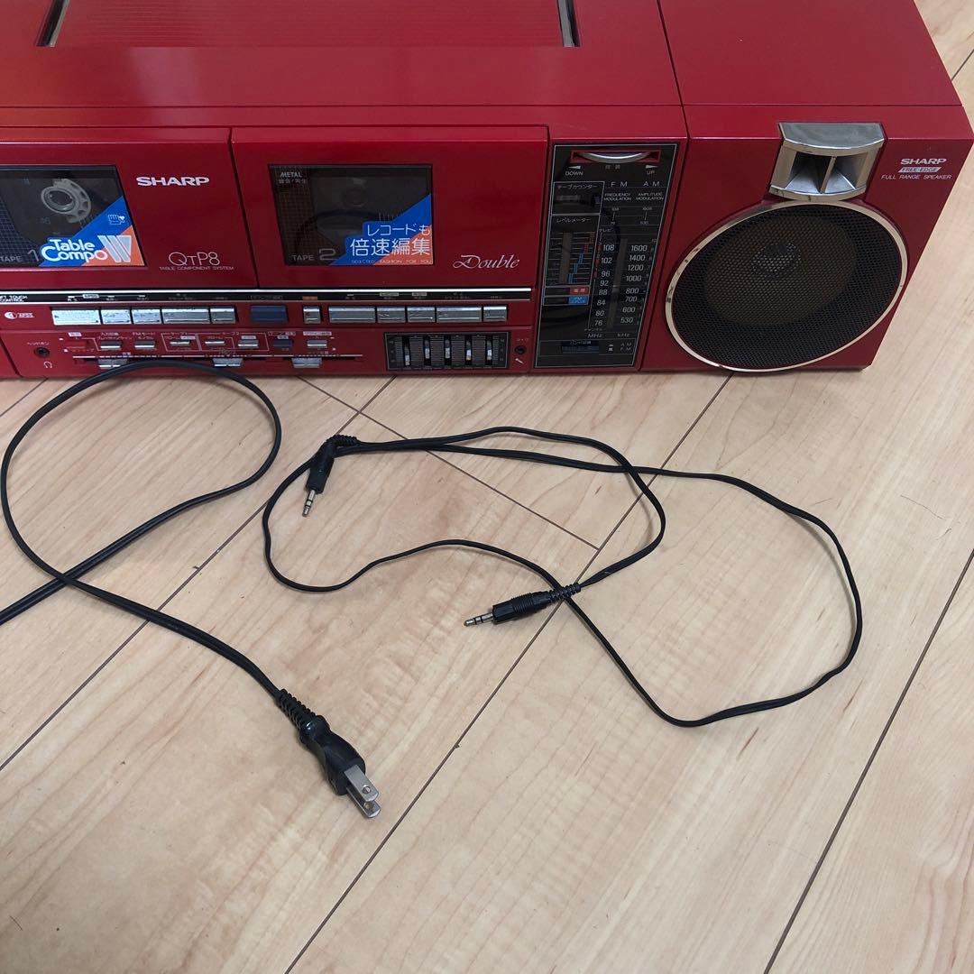 (K) 美品　SHARP　シャープ　ラジカセ　QT-P8R　赤