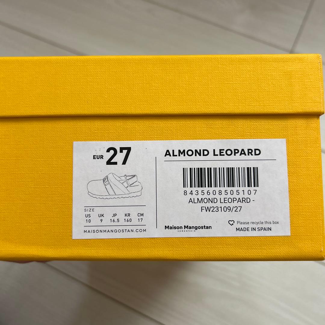 Maison Mangostan レオパード柄 ファーサンダル　17cm