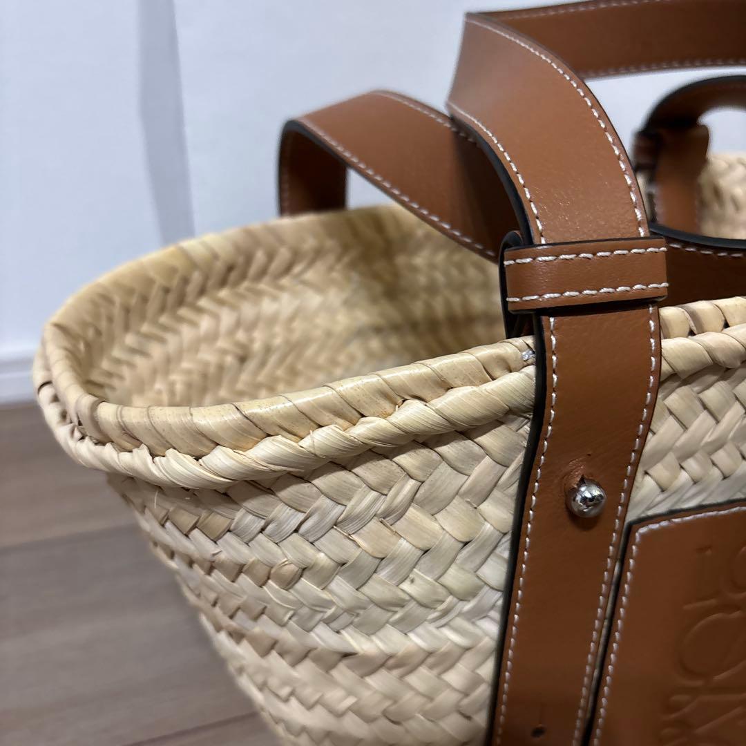 LOEWE かごバッグ ベージュ ブラウン