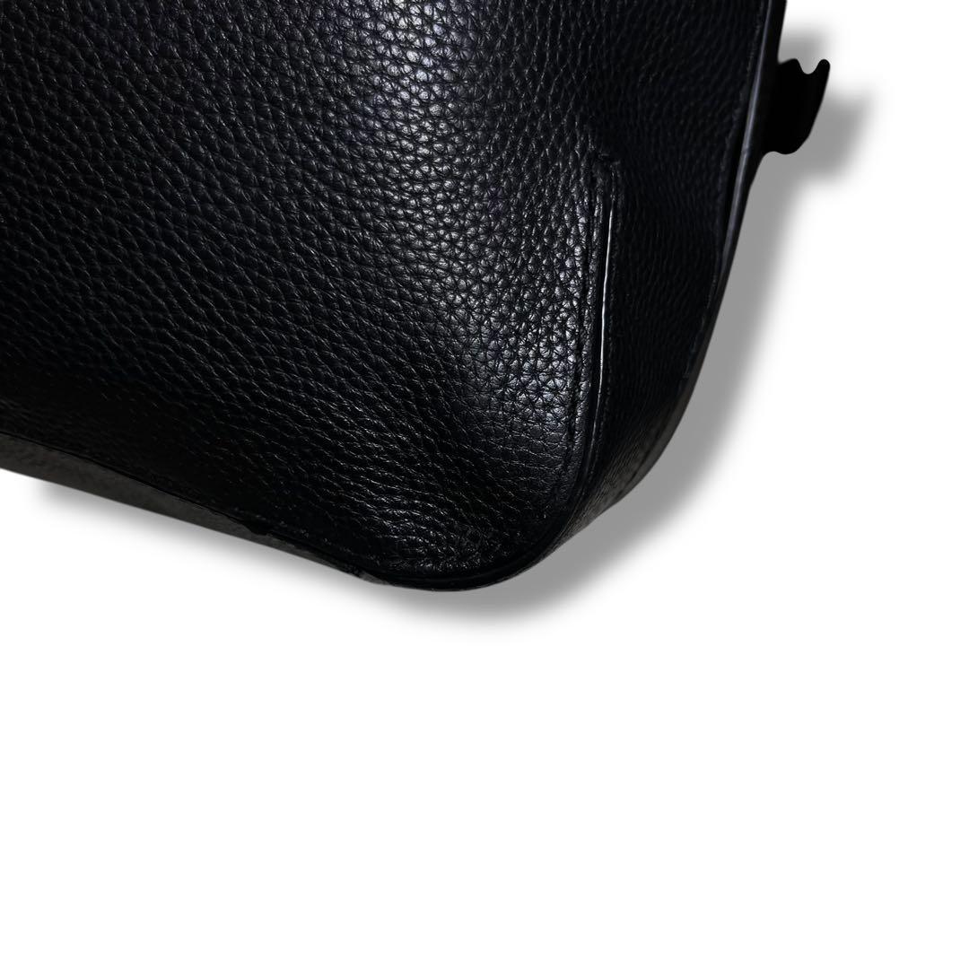 HUGO BOSS グレインレザー 2WAY ブリーフバッグ 2層